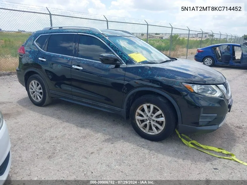 2019 Nissan Rogue Sv VIN: 5N1AT2MT8KC714452 Lot: 39986782