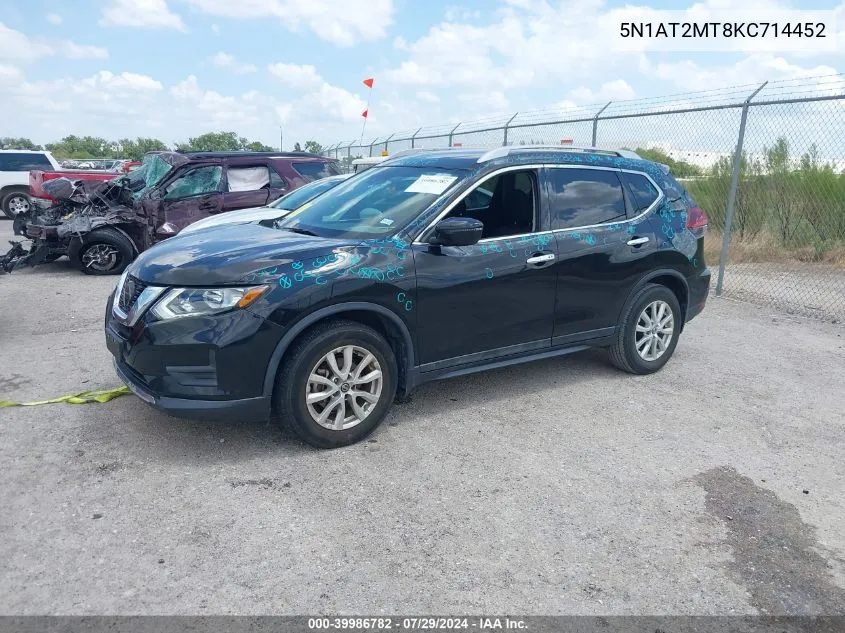 2019 Nissan Rogue Sv VIN: 5N1AT2MT8KC714452 Lot: 39986782