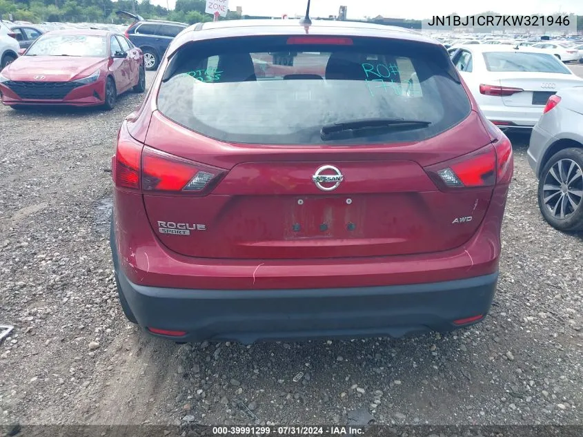 JN1BJ1CR7KW321946 2019 Nissan Rogue Sport S