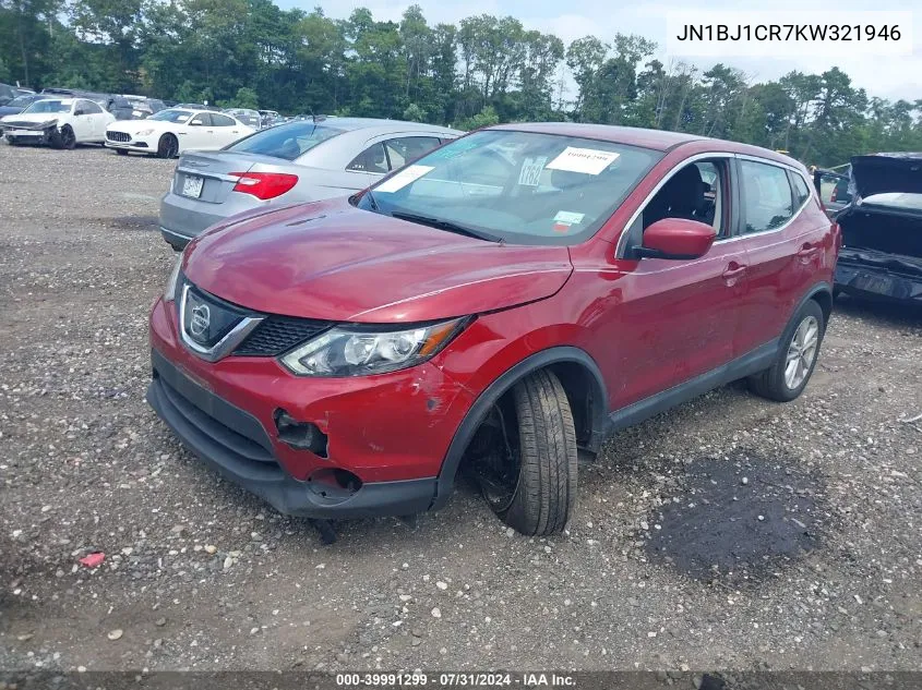 JN1BJ1CR7KW321946 2019 Nissan Rogue Sport S