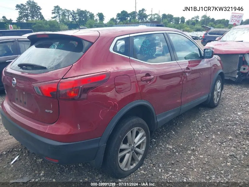 2019 Nissan Rogue Sport S VIN: JN1BJ1CR7KW321946 Lot: 39991299