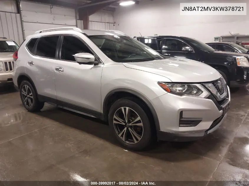 2019 Nissan Rogue Sv VIN: JN8AT2MV3KW378721 Lot: 39992017