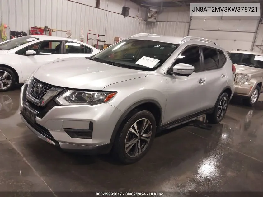 2019 Nissan Rogue Sv VIN: JN8AT2MV3KW378721 Lot: 39992017