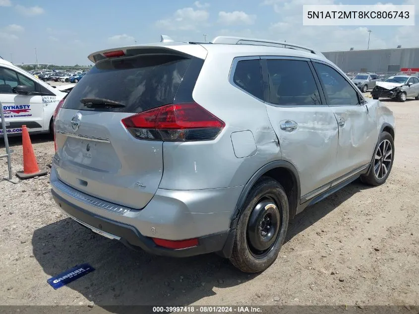 5N1AT2MT8KC806743 2019 Nissan Rogue Sl