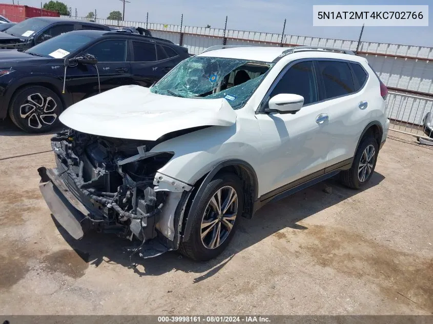 2019 Nissan Rogue Sv VIN: 5N1AT2MT4KC702766 Lot: 39998161