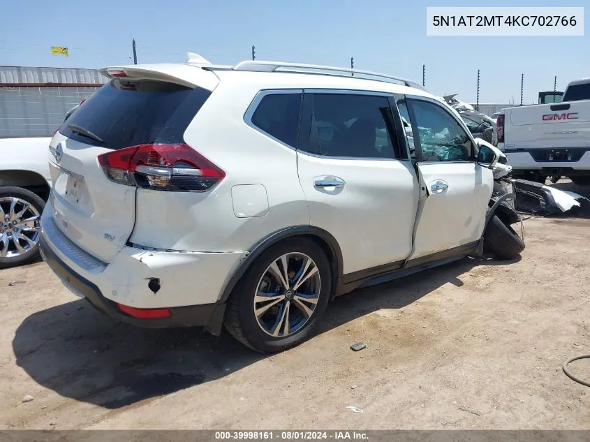 2019 Nissan Rogue Sv VIN: 5N1AT2MT4KC702766 Lot: 39998161