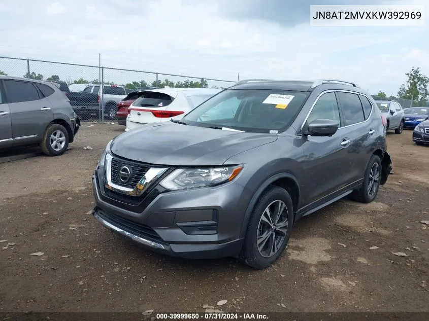 2019 Nissan Rogue Sv VIN: JN8AT2MVXKW392969 Lot: 39999650