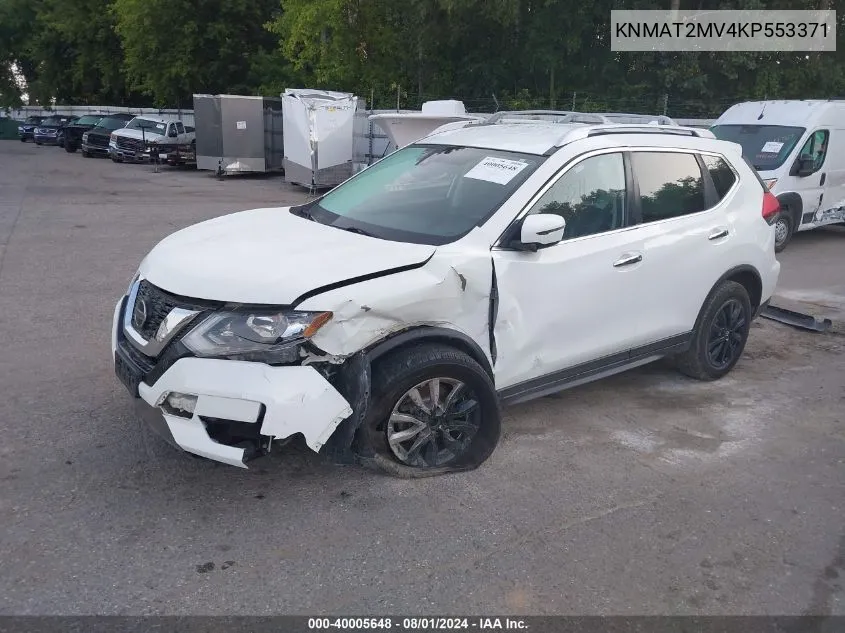 2019 Nissan Rogue S VIN: KNMAT2MV4KP553371 Lot: 40005648