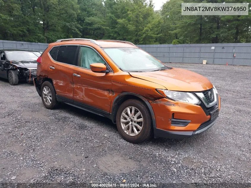 2019 Nissan Rogue Sv VIN: JN8AT2MV8KW376950 Lot: 40020475