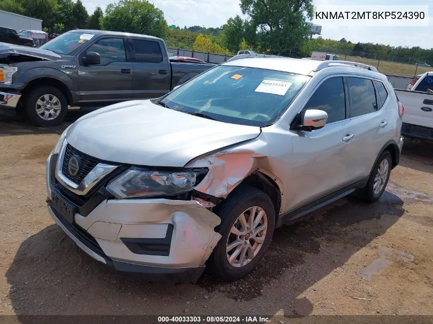 2019 Nissan Rogue Sv VIN: KNMAT2MT8KP524390 Lot: 40033303