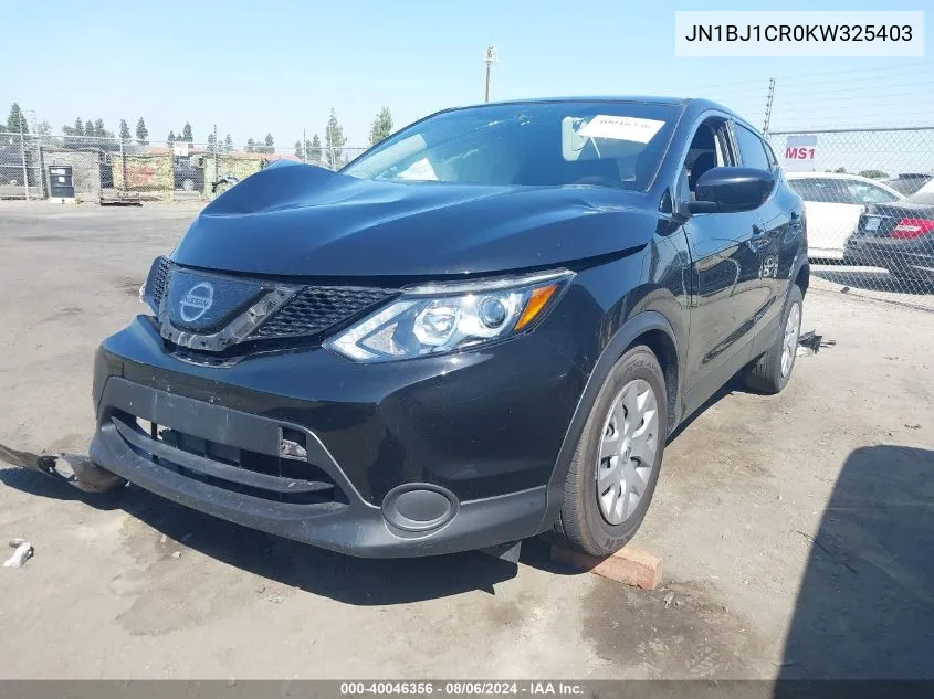 2019 Nissan Rogue Sport S VIN: JN1BJ1CR0KW325403 Lot: 40046356