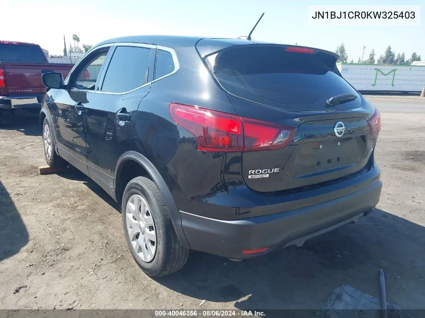 JN1BJ1CR0KW325403 2019 Nissan Rogue Sport S