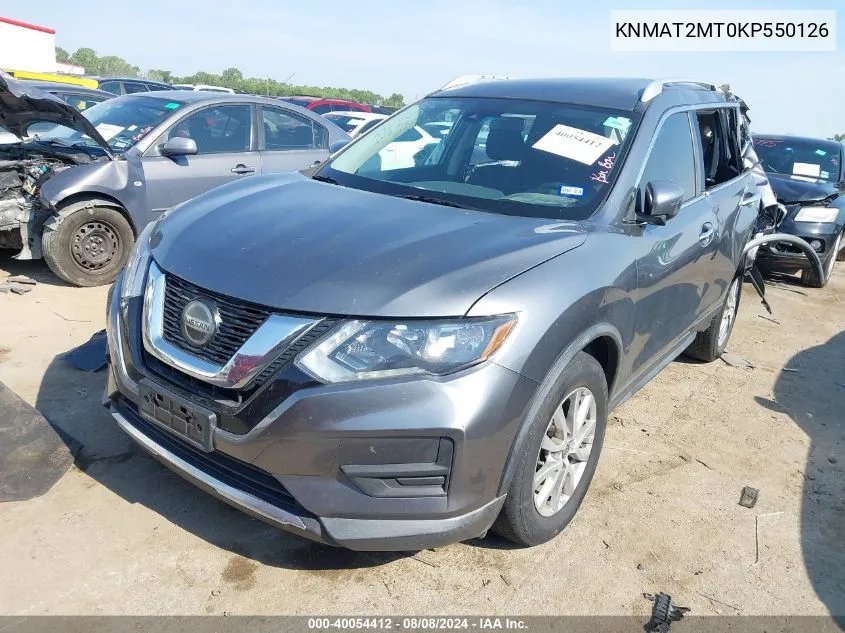 2019 Nissan Rogue Sv VIN: KNMAT2MT0KP550126 Lot: 40054412