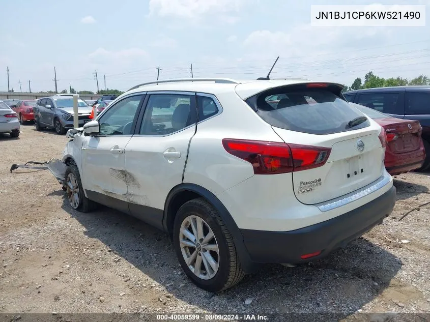 2019 Nissan Rogue Sport Sv VIN: JN1BJ1CP6KW521490 Lot: 40059599