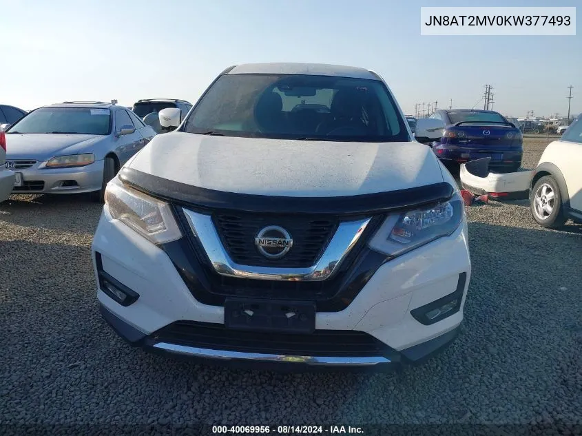 JN8AT2MV0KW377493 2019 Nissan Rogue Sv