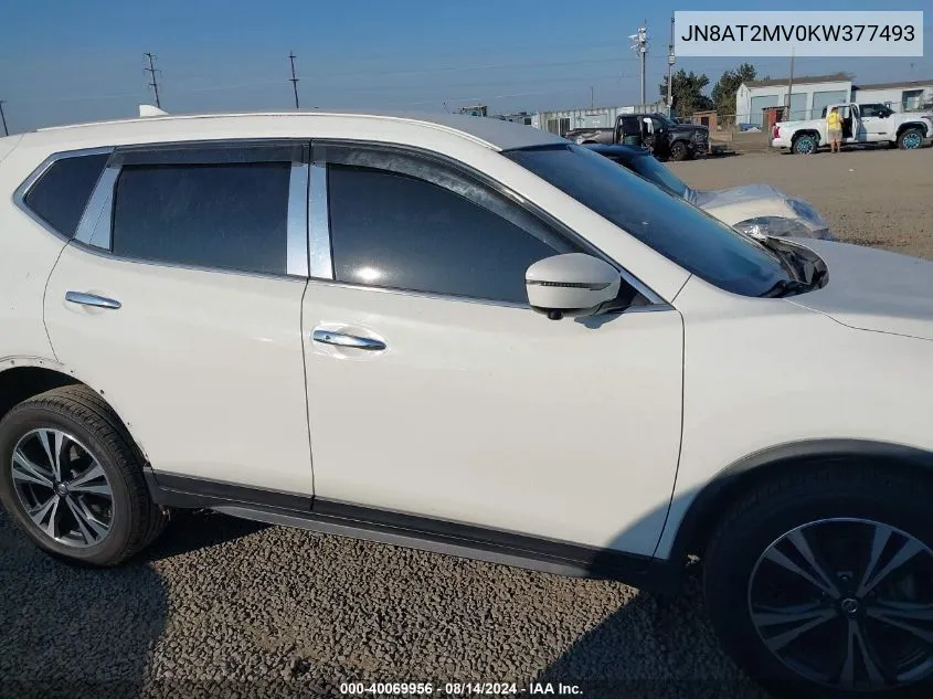 2019 Nissan Rogue Sv VIN: JN8AT2MV0KW377493 Lot: 40069956