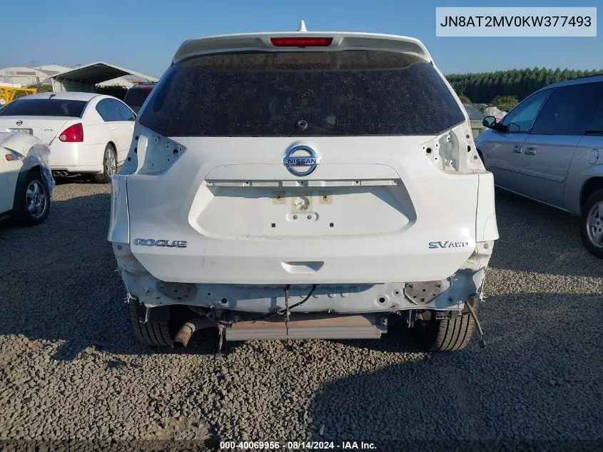 JN8AT2MV0KW377493 2019 Nissan Rogue Sv