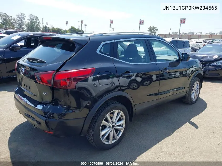 2019 Nissan Rogue Sport Sv VIN: JN1BJ1CP0KW234565 Lot: 40070596