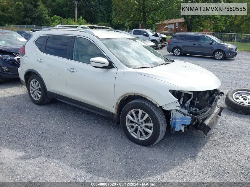 2019 Nissan Rogue S/Sl/Sv VIN: KNMAT2MVXKP550555 Lot: 40087520