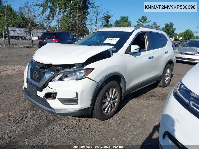 2019 Nissan Rogue Sv VIN: KNMAT2MV9KP530698 Lot: 40087809