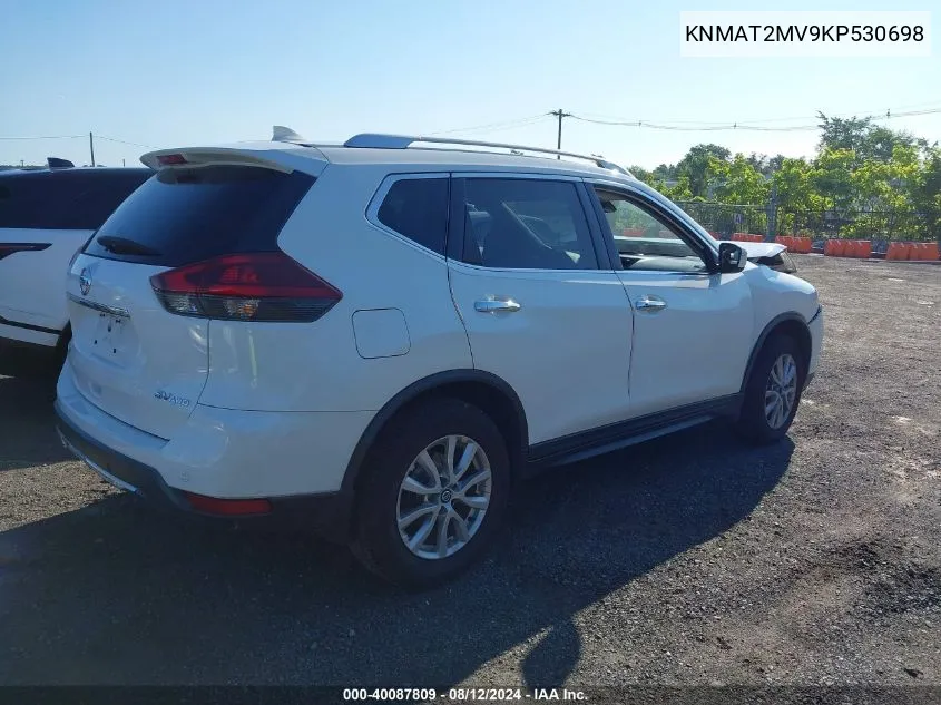 2019 Nissan Rogue Sv VIN: KNMAT2MV9KP530698 Lot: 40087809