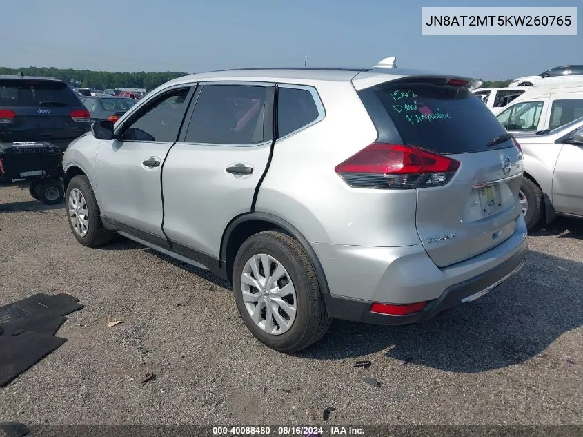 JN8AT2MT5KW260765 2019 Nissan Rogue S