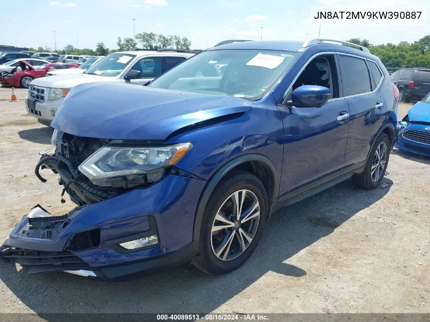 2019 Nissan Rogue Sv VIN: JN8AT2MV9KW390887 Lot: 40089513