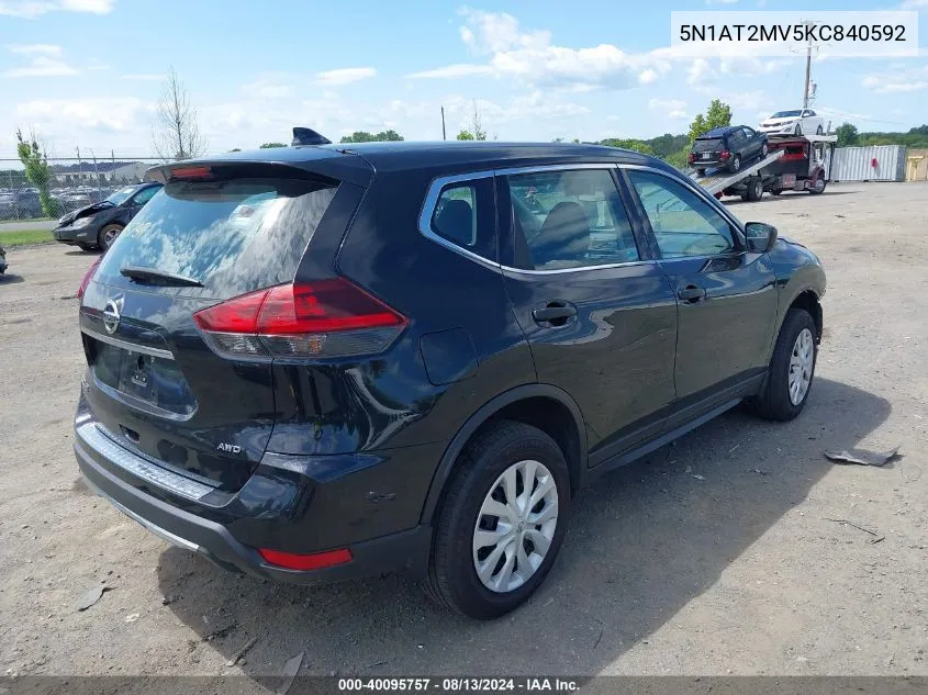 5N1AT2MV5KC840592 2019 Nissan Rogue S