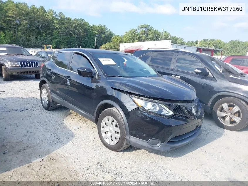 2019 Nissan Rogue Sport S VIN: JN1BJ1CR8KW317260 Lot: 40106017