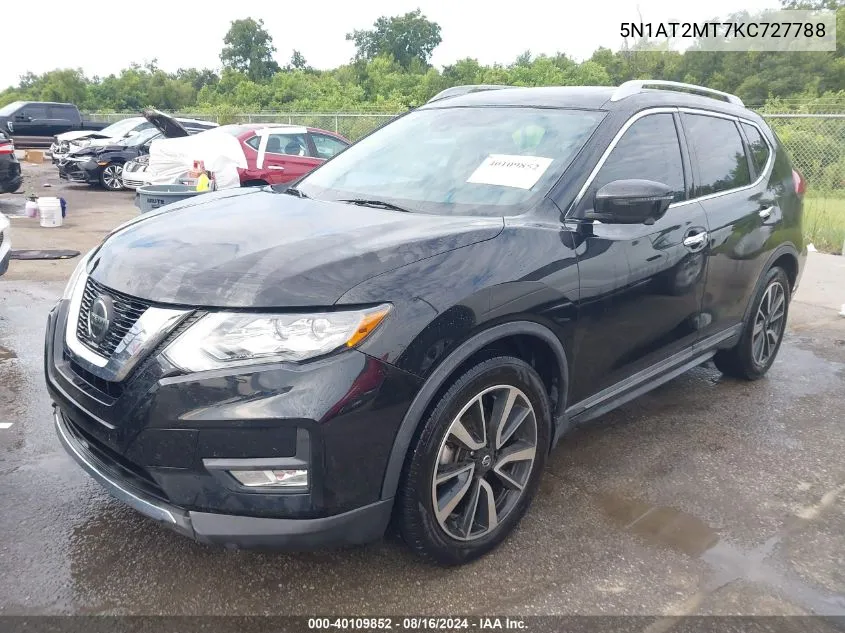 2019 Nissan Rogue Sl VIN: 5N1AT2MT7KC727788 Lot: 40109852