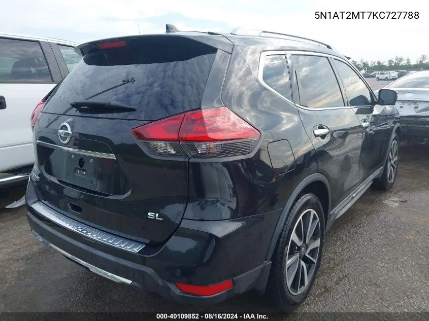 2019 Nissan Rogue Sl VIN: 5N1AT2MT7KC727788 Lot: 40109852