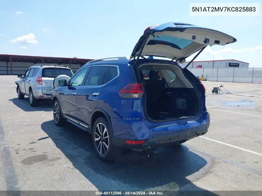 2019 Nissan Rogue Sl VIN: 5N1AT2MV7KC825883 Lot: 40112086