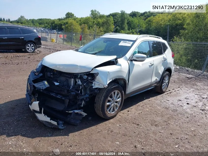 2019 Nissan Rogue Sv VIN: 5N1AT2MV3KC731290 Lot: 40117401