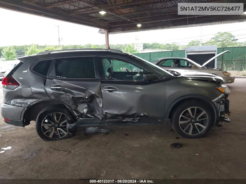 2019 Nissan Rogue S/Sl/Sv VIN: 5N1AT2MV5KC726477 Lot: 40123317