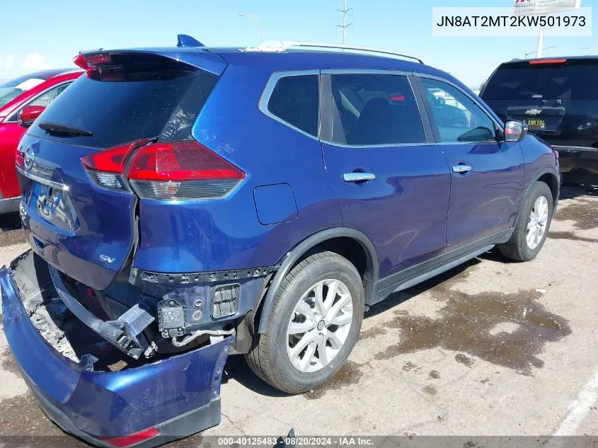 2019 Nissan Rogue Sv VIN: JN8AT2MT2KW501973 Lot: 40125483