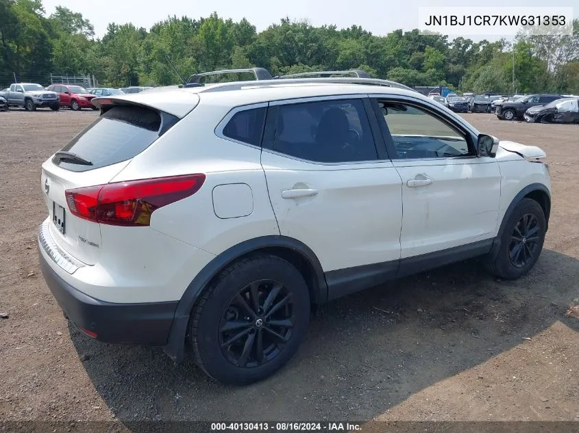 2019 Nissan Rogue Sport Sv VIN: JN1BJ1CR7KW631353 Lot: 40130413