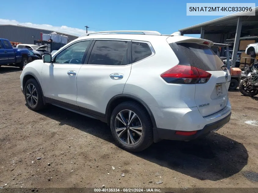 2019 Nissan Rogue Sv VIN: 5N1AT2MT4KC833096 Lot: 40135334