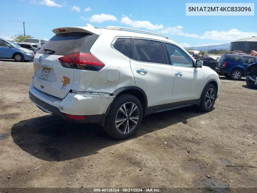 2019 Nissan Rogue Sv VIN: 5N1AT2MT4KC833096 Lot: 40135334