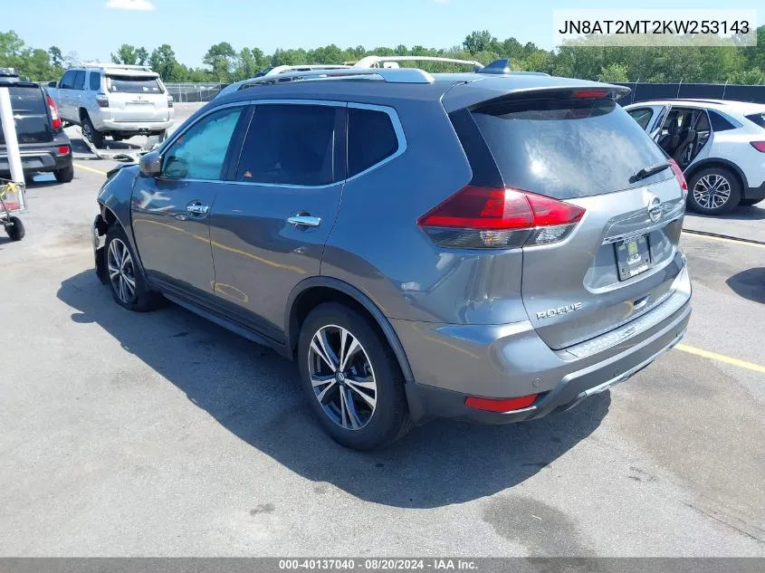 2019 Nissan Rogue Sv VIN: JN8AT2MT2KW253143 Lot: 40137040