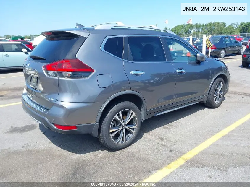 2019 Nissan Rogue Sv VIN: JN8AT2MT2KW253143 Lot: 40137040