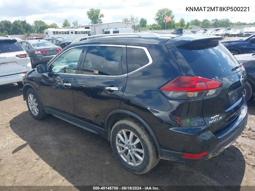 2019 Nissan Rogue Sv VIN: KNMAT2MT8KP500221 Lot: 40145700