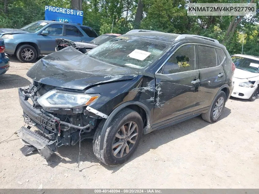 2019 Nissan Rogue Sv VIN: KNMAT2MV4KP527790 Lot: 40148094