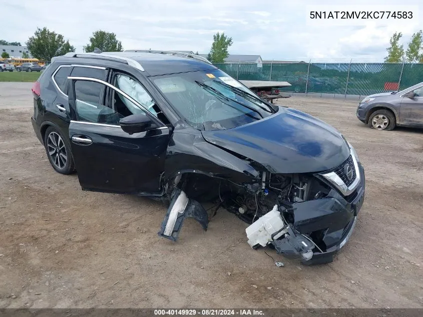 2019 Nissan Rogue Sl VIN: 5N1AT2MV2KC774583 Lot: 40149929