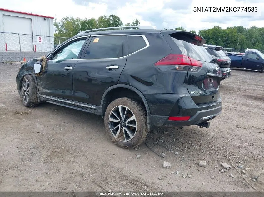 2019 Nissan Rogue Sl VIN: 5N1AT2MV2KC774583 Lot: 40149929