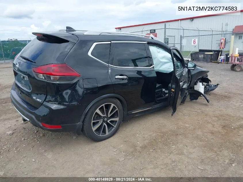 2019 Nissan Rogue Sl VIN: 5N1AT2MV2KC774583 Lot: 40149929