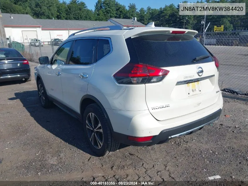 2019 Nissan Rogue Sv VIN: JN8AT2MV8KW384420 Lot: 40153355