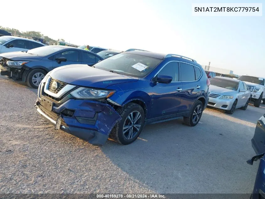 2019 Nissan Rogue S/Sl/Sv VIN: 5N1AT2MT8KC779754 Lot: 40159278