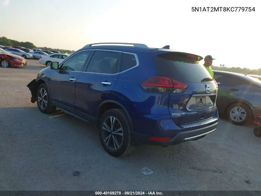 2019 Nissan Rogue S/Sl/Sv VIN: 5N1AT2MT8KC779754 Lot: 40159278