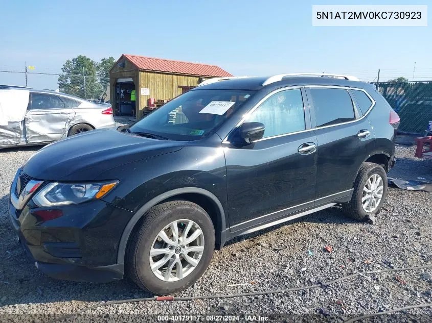 2019 Nissan Rogue S VIN: 5N1AT2MV0KC730923 Lot: 40179117