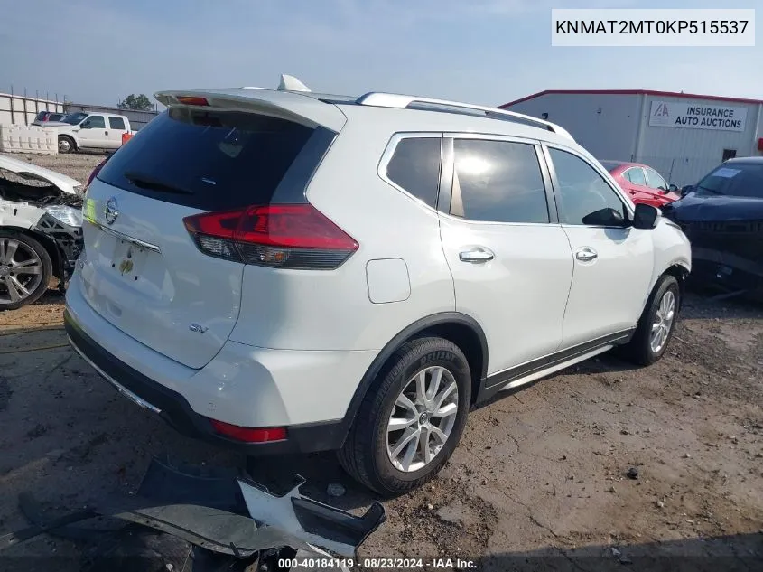 2019 Nissan Rogue Sv VIN: KNMAT2MT0KP515537 Lot: 40184119